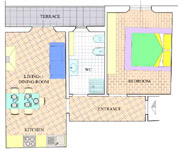 Apartment in Florence: Map of Donato Apartment in Florence